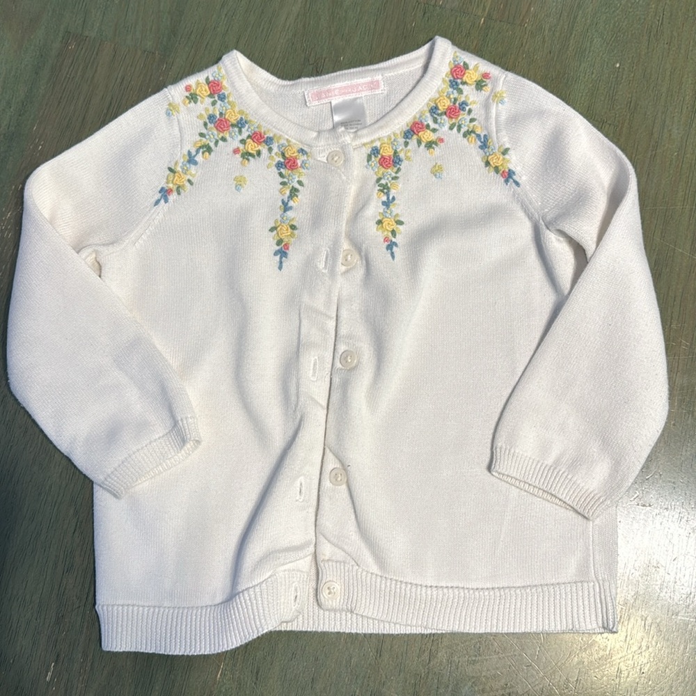 Janie and Jack Embroideree Cardigan